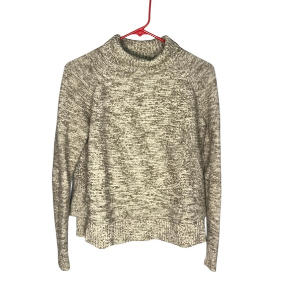 Madewell Sweaters - Madewell‎ Heather Taupe Raglan Turtleneck Sweater Boxy Oversized Cotton Blend XS